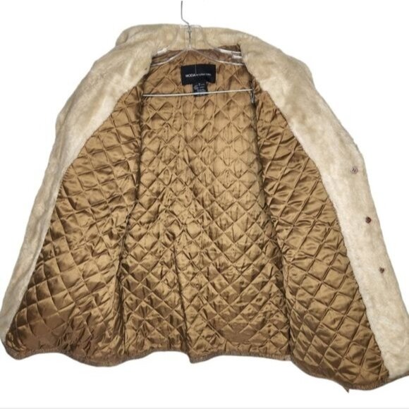 MODA INTERNATIONAL Distressed Genuine Leather Jacket Coat - Picture 5 of 9